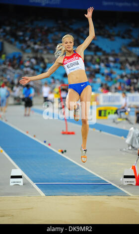 Aug. 27, 2011 - Daegu, South Korea - Darya Klishina of Russia competes during the women's long jump final at the 13th IAAF World Athletics Championships at the Daegu Stadium, South Korea, Aug. 27, 2011. (Credit Image: © Korea Jana Press/Jana Press/ZUMAPRESS.com) Stock Photo