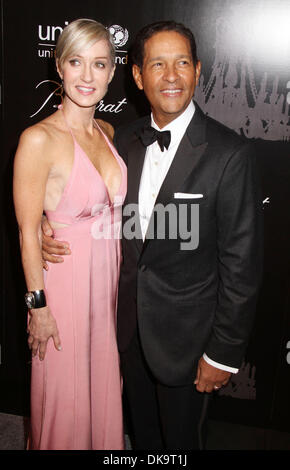 Bryant Gumbel, his wife Hilary Quinlan and Matt Lauer depart the