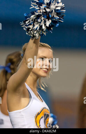 Sept. 10, 2011 - Kent, Ohio, U.S - A member of the Kent State dance team on the sideline during the game against Louisiana-Lafayette.  The Louisiana-Lafayette Ragin Cajuns defeated the Kent State Golden Flashes 20-12 in the game played at Dix Stadium in Kent, Ohio. (Credit Image: © Frank Jansky/Southcreek Global/ZUMAPRESS.com) Stock Photo