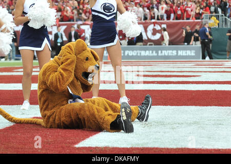 Sept. 17, 2011 - Philadelphia, Pennsylvania, U.S - The Penn State mascot celebrating a touchdown. Penn State trails Temple by a score of  10-7 in a game being  being played at Lincoln Financial Feld in Philadelphia, Pennsylvania (Credit Image: © Mike McAtee/Southcreek Global/ZUMAPRESS.com) Stock Photo