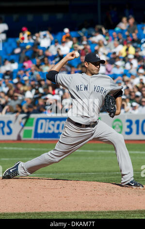 Sept. 18, 2011 - Toronto, Ontario, Canada - New York Yankees pitcher Luis Ayala (38) in action against the Toronto Blue Jays in the 6th inning. The Toronto Blue Jays defeated the New York Yankees 3 - 0 at the Rogers Centre, Toronto Ontario. (Credit Image: © Keith Hamilton/Southcreek Global/ZUMAPRESS.com) Stock Photo