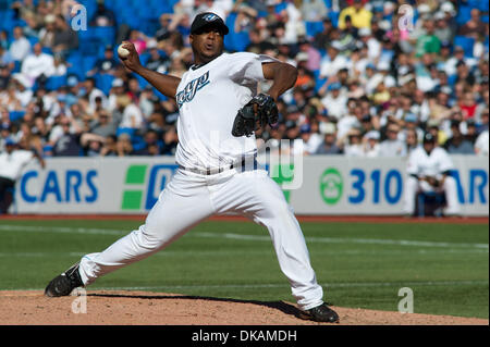 Sept. 18, 2011 - Toronto, Ontario, Canada - Toronto Blue Jays pitcher Frank Francisco (50) entered the game in the 9th inning against the New York Yankees. The Toronto Blue Jays defeated the New York Yankees 3 - 0 at the Rogers Centre, Toronto Ontario. (Credit Image: © Keith Hamilton/Southcreek Global/ZUMAPRESS.com) Stock Photo