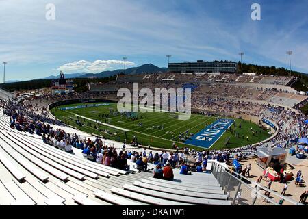 Sept. 24, 2011 - Colorado Springs, Colorado, U.S - A general view of Falcon Stadium before the start of the game. Air Force hosted Tennessee State at Falcon Stadium in Colorado Springs, CO. (Credit Image: © Isaiah Downing/Southcreek Global/ZUMApress.com) Stock Photo