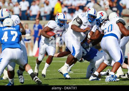 Sept. 24, 2011 - Colorado Springs, Colorado, U.S - Tennessee State Tigers running back Trabis Ward (2) runs up the opening during the third quarter against the Air Force Falcons. Air Force hosted Tennessee State at Falcon Stadium in Colorado Springs, CO. (Credit Image: © Isaiah Downing/Southcreek Global/ZUMApress.com) Stock Photo