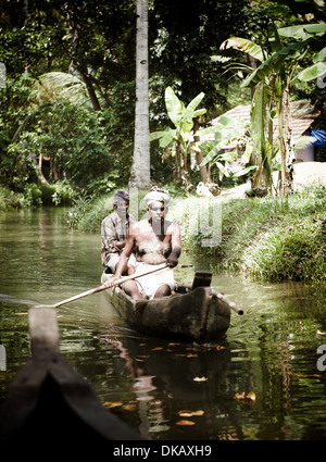 Boatmen, Munroe Island. Ashtamudi lake, Kollam, India Stock Photo