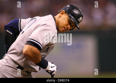 Sept. 26, 2011 - St.Petersburg, Florida, U.S - New York Yankees third baseman Alex Rodriguez (13) in action during a baseball game between the Tampa Bay Rays and the New York Yankees at Tropicana Field. (Credit Image: © Luke Johnson/Southcreek Global/ZUMApress.com) Stock Photo