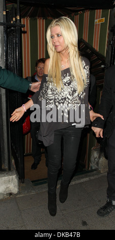Tara Reid leaving Annabel's private members club in Mayfair London