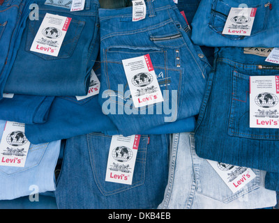 Fake counterfeit Levi's jeans on sale in India Stock Photo - Alamy