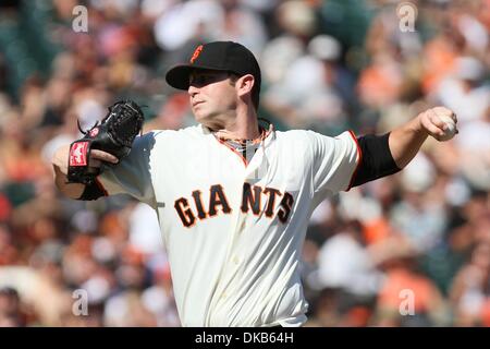 Sept. 29, 2011 - San Francisco, California, U.S - San Francisco Giants relief pitcher Dan Runzler (45) delivers a pitch during the MLB game between the San Francisco Giants and the Colorado Rockies.  Edlefsen (Credit Image: © Dinno Kovic/Southcreek Global/ZUMAPRESS.com) Stock Photo