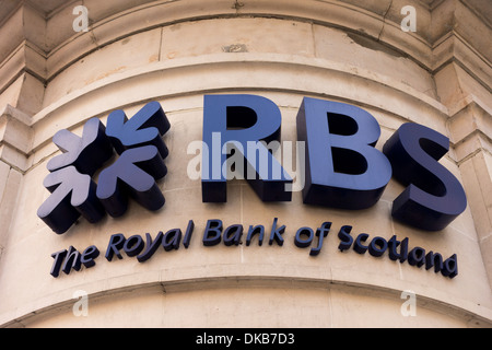 RBS, the Royal Bank of Scotland, logo, UK Stock Photo