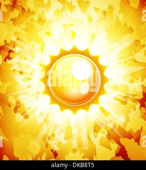 Vector orange sky stylized abstract background Stock Vector