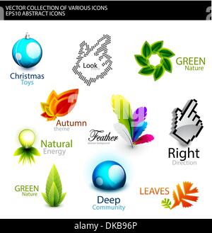 Detailed various conceptual design elements Stock Vector