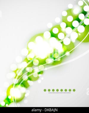 Abstract vector backround with blurred circles and shiny effects Stock Vector