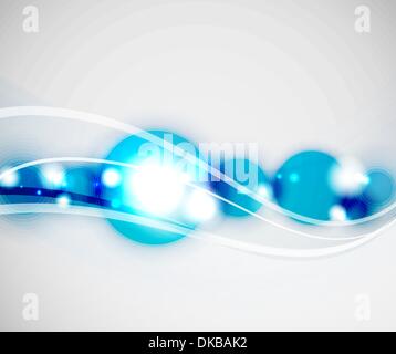 Abstract vector backround with blurred circles and shiny effects Stock Vector