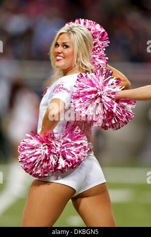 Oct. 02, 2011 - Saint Louis, Missouri, U.S -  Rams cheerleader during the NFL game between the Saint Louis Rams and the Washington Redskins at the Edward Jones Dome in St. Louis, Missouri. The Redskins defeated the Rams 17-10. (Credit Image: © Jimmy Simmons/Southcreek/ZUMAPRESS.com) Stock Photo