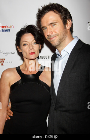 Michelle Gomez and Jack Davenport Opening night after party for Off-Broadway play 'If There Is I Haven't Found It Yet' at Laura Stock Photo