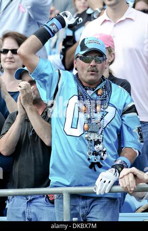 Oct. 9, 2011 - Charlotte, North Carolina, U.S - Panthers fans celebrate during todays game. Saints defeat the Panthers - Stock Photo