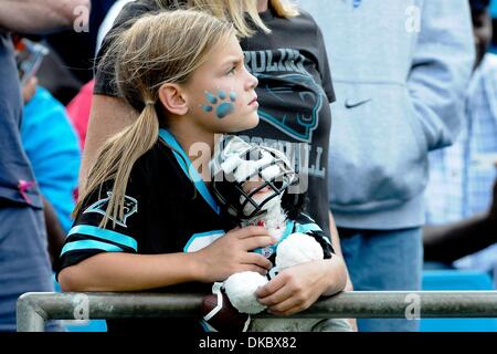 Oct. 9, 2011 - Charlotte, North Carolina, U.S - Panthers fans celebrate during todays game. Saints defeat the Panthers - Stock Photo