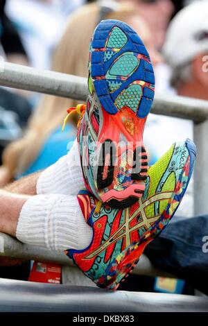 Oct. 9, 2011 - Charlotte, North Carolina, U.S - Panthers fans celebrate during todays game. Saints defeat the Panthers - Stock Photo
