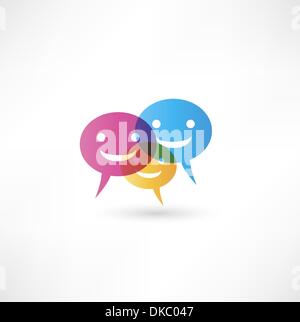 abstract smile talking bubble Stock Vector