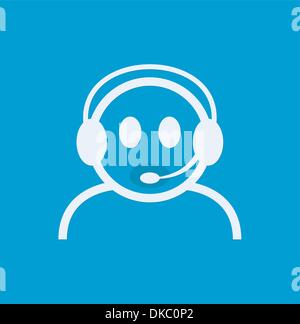 Headset Contact. Live Help. Support icon. Vector Stock Vector