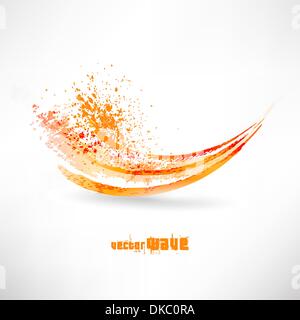 abstract orange wave Stock Vector