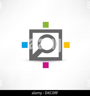 Magnifying glass. Search Icon Stock Vector