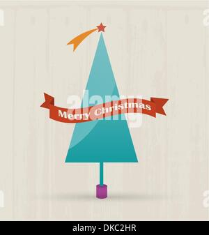 Geometric Christmas tree concept on white background Stock Vector