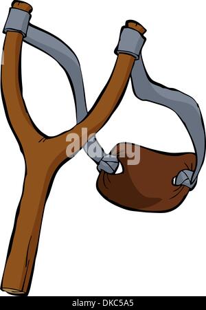 Slingshot on a white background vector illustration Stock Vector