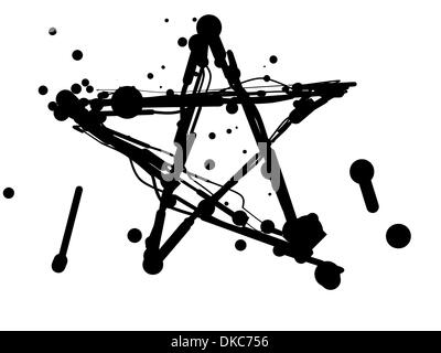 Star of blots and blobs  on a white background. A vector illustration Stock Vector