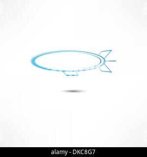 Airship Icon Stock Vector