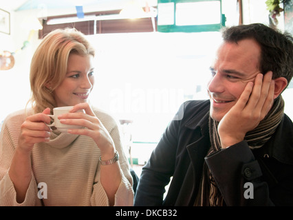 Mid adult couple in coffee shop Stock Photo