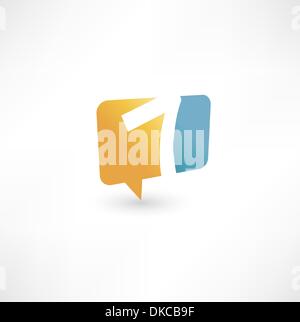 Abstract icon bubble based on the number 7 Stock Vector