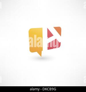 Abstract bubble icon  based on the letter A Stock Vector