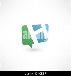 Abstract bubble icon  based on the letter H Stock Vector