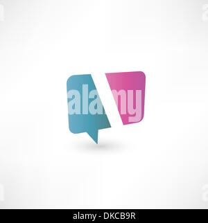Abstract bubble icon  based on the letter I Stock Vector