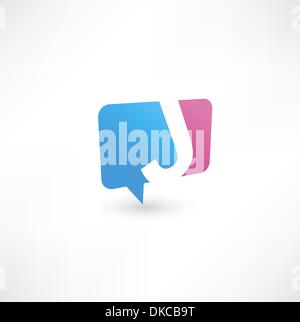 Abstract bubble icon  based on the letter J Stock Vector