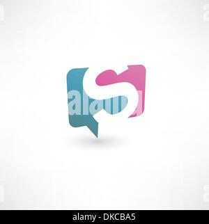 Abstract bubble icon  based on the letter S Stock Vector