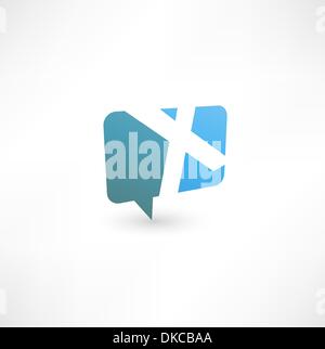 Abstract bubble icon  based on the letter X Stock Vector
