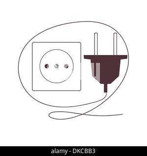 Plug and socket Stock Vector