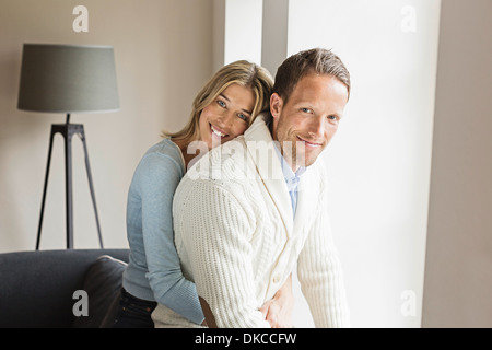 Portrait of mid adult couple, smiling Stock Photo