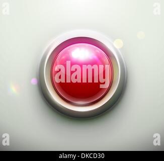 On and off button, red knob for operating system Stock Vector Image ...