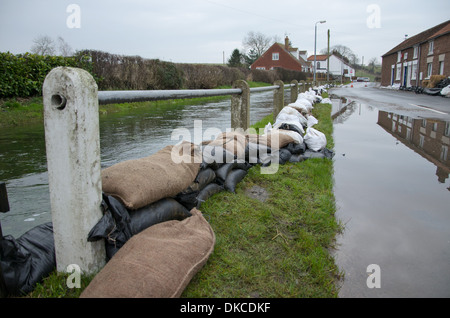 Burton Fleming January 2013 following flooding over the Christmas Period Stock Photo