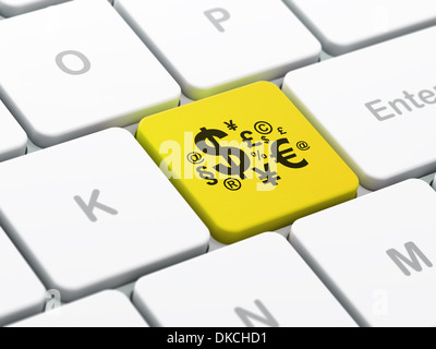 Marketing concept: Finance Symbol on computer keyboard Stock Photo