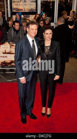 London, UK. 04/12/13. Colin and Livia Giuggioli arrive on the red carpet for the UK premiere of The Railway Man at the Odeon West End cinema in Leicester Square. Credit:  Pete Maclaine/Alamy Live News Stock Photo