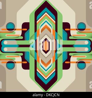 Abstract composition with designed shapes Stock Vector