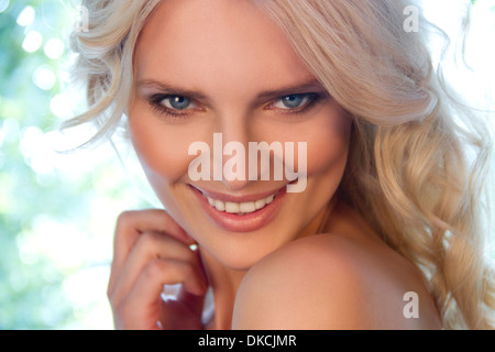Portrait of young blonde woman Stock Photo