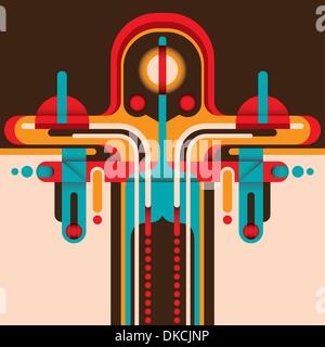 Colorful retro abstraction Stock Vector