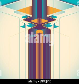 Designed technology abstraction in color Stock Vector