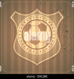 Illustrated soccer crest Stock Vector
